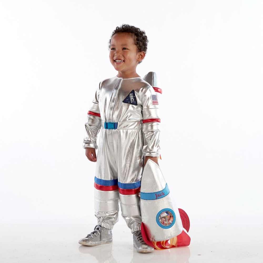 Pottery Barn Astronaut Costume with light up rockets